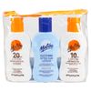 Malibu Sun Travel Essentials with Sun Cream Protection and After Sun Lotion, SPF 10 and 20, Multipack, 3 x 100ml