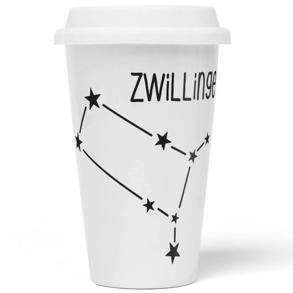 JUNIWORDS To-Go 1003782 Mug with Lid Constellation Twins