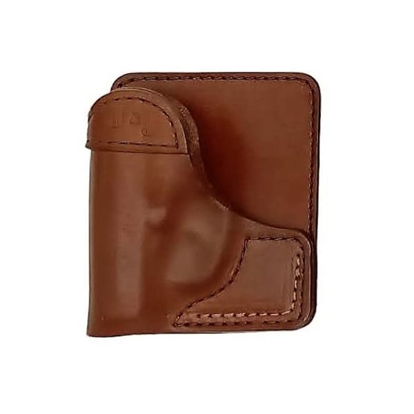 J&J Custom Formed to FIT Your SIG SAUER P365 Formed Wallet Style Premium Leather Back/Cargo Pocket Holster (Brown, Right)