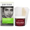 Parissa Face & Body Sugar Wax for Sensitive Skin, 100% Natural Hair Removal, At-Home Waxing Kit - 140ml Chamomile Sugar Wax, 20 Epilation Strips, 3 Wooden Spatulas