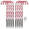 Valiant Fun Candy Cane Christmas Lights ,Red,(8-Pack) - 40cm Tall - 4.2m String - 64 LED