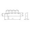 Bass guitar nut 5 string 43mm x 6mm Black Resin