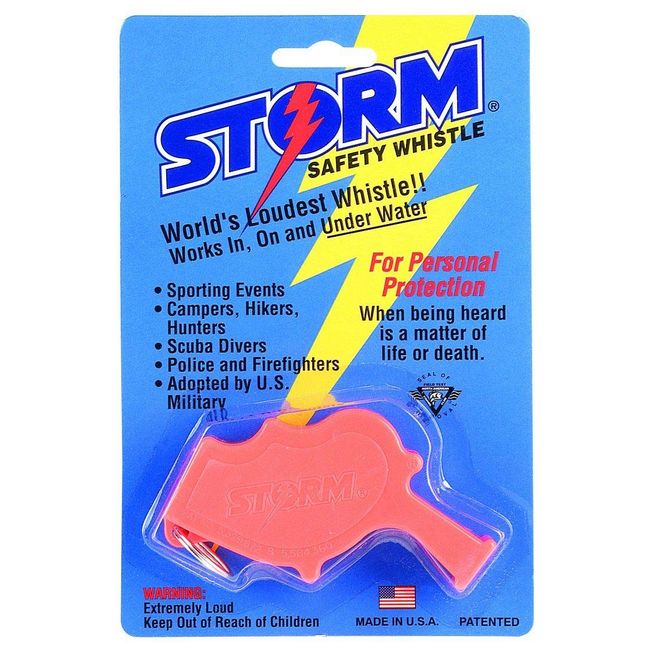 Storm Safety Whistle - Black