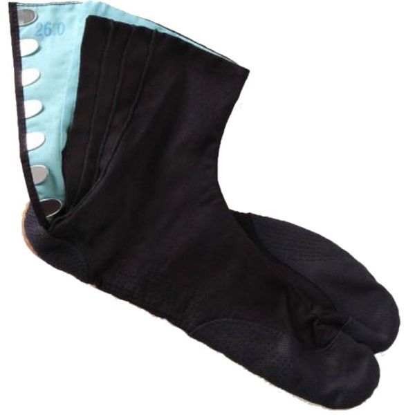 [Set of 2] Kineya Invincible Underground Tabi Socks, 7 Blue Stripes, Indigo Dye, Full Double Sewn, Hand-sewn Bottom, 7 Sheets, 10.6 inches (27.0 cm), Kineya Tabi Socks