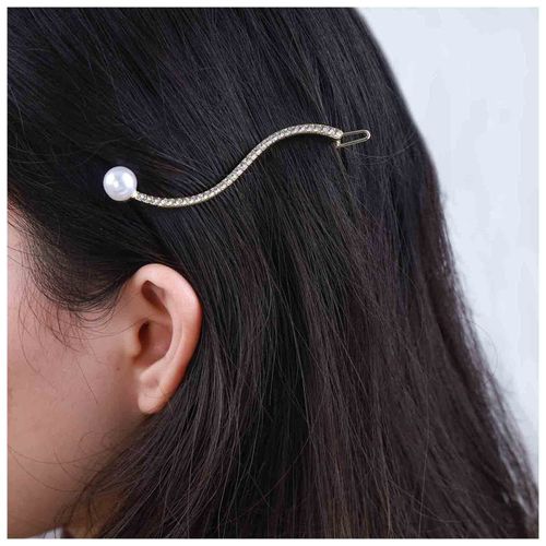 Yheakne Vintage Crystal Hair Clip Gold Cz Hair Pin Clip Rhinestone Hair Barrette Pin Shine Crystal Headpieces Cz Head Clip Headwear Decorative Hair Accessories for Women and Girls Gifts (Gold)