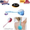 Bath Body Brush Soft Bristles & Loofah (1 Pack) Back Scrubber Plastic Handle-New