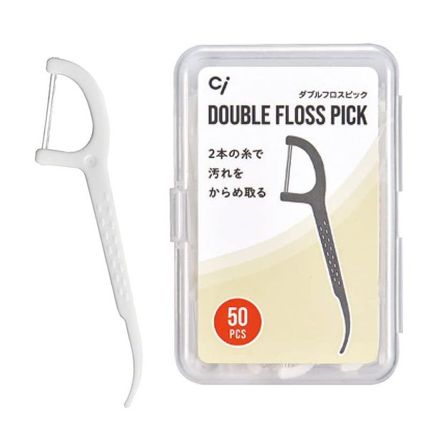 Ci Double Floss Picks, 1 Box (Pack of 50)