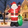 8Ft Christmas Inflatable Santa Claus W/ Gift Bag LED Lighted Airblown Yard Decor
