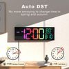 JALL 16" Large Digital Wall Clock with Remote Control, Dual Alarm with Big LED S
