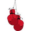 CafePress Boxing Gloves Memory Keepsake Jewelry Box, 5"x5"x3.75"