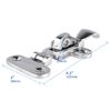 2X Stainless Steel Toggle Latch Clamp with Keyhole/Movable Spindle Heavy Duty
