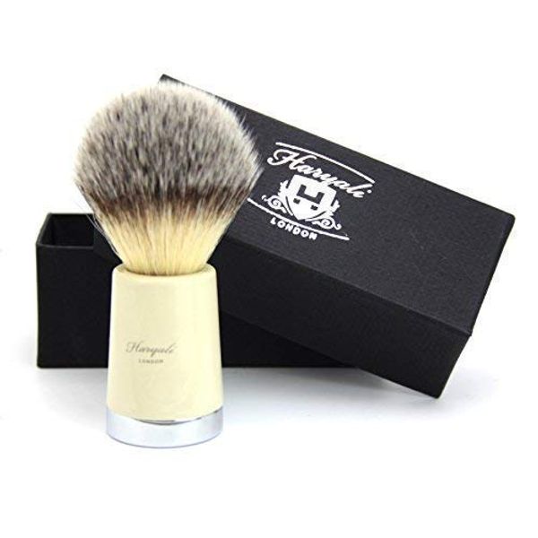 Synthetic Hair Shaving Brush Ivory Tapper Handle with Classical Box Presant