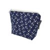 Fabric Cosmetic Bag - Anchor on Blue - Washable - Gift Birthday Thank You School Wedding