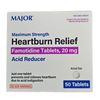 Major Heartburn Relief ACID REDUCER Tablets 50ct __