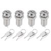 uxcell 4Pcs Electric 2 Positions on Off Metal Key Lock Switch W Keys