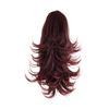 Pearl Claw Clip Ponytail (Black & Burgundy)