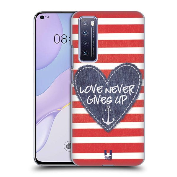 Head Case Designs Stripes Heart Patches Hard Back Case Compatible With Huawei Nova 7 5G