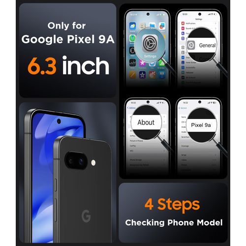 SPIDERCASE Magnetic for Google Pixel 9A Case, Military Grade Drop Protection Slim Translucent Matte Shockproof Anti-Fingerprint Phone Case for Pixel 9A, Blue
