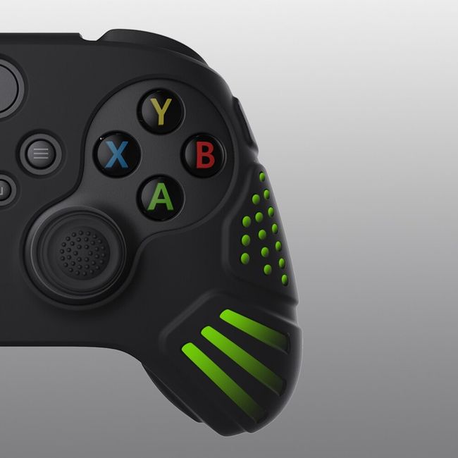 PlayVital Samurai Edition Black Anti-Slip Controller Grip Silicone Skin for  Xbox One X/S Controller, Ergonomic Soft Rubber Protective Case Cover for