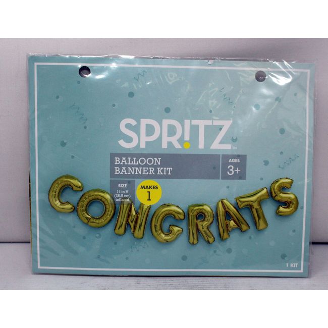 Spritz Congrats Balloon Banner Kit