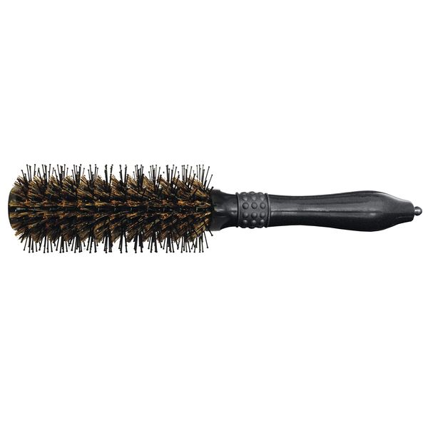 Efalock Hair Brush - Black, Boar Bristles, Smoothing, Unisex, All Hair Types, 27/53 mm