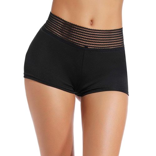 FITTOO Women's High Waisted Scrunch Butt Shorts Ruched Yoga Pants Push up Leggings Black XL