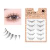 Lashidol False Eyelashes, Natural, Transparent Base, Handmade, Reusable, DIY at Home, For Daily Makeup, 5 Pairs, (Gorgeous Idol)