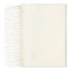 Pure Cashmere plain scarf, White