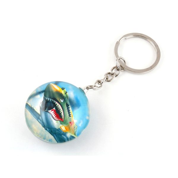 P – 40 Warhawks Glass Dome Keychain Airplane Fighter Plane