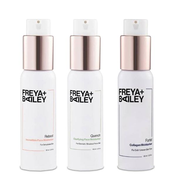 Freya + Bailey Moisturiser for Dehydrated Skin, Forte!, Reboot! or Quench! (Quench! Clarifying)
