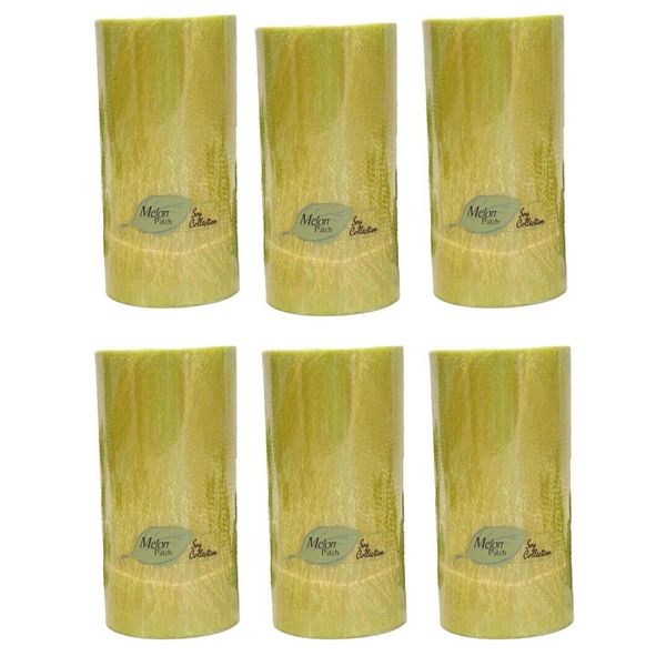 Pillar Candles Bulk 6-Pack Honeydew Melon Patch 6" Tall Nature's Soy 545