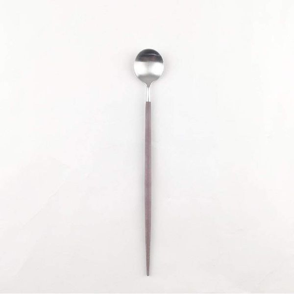 Cutipol GOA Brown Silver Long Drink Spoon G026B