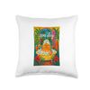 Funny Persian Cat Spa Bath Painting Throw Pillow