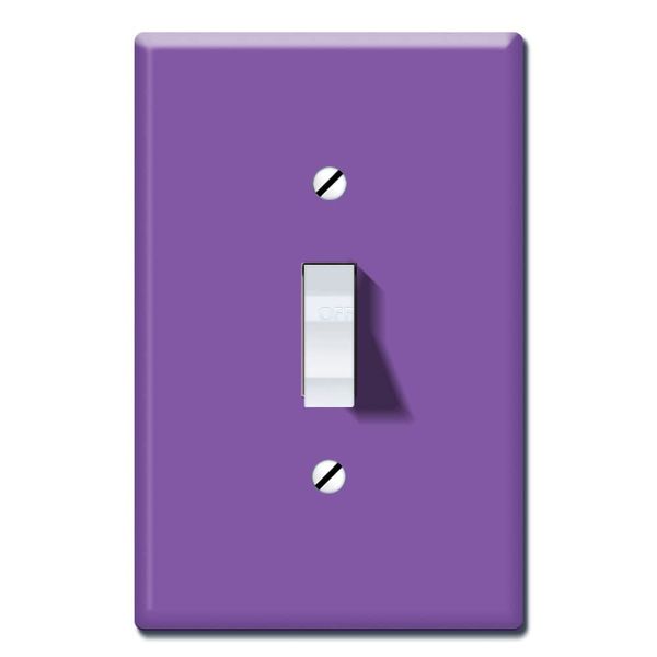 WIRESTER Single Gang Toggle Light Switch Wall Plate Cover, Solid Orchid Purple