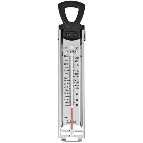 Wilton Candy Thermometer with Side Clamp for Melting Chocolate and Hard Candy Sugar, 14.7-Inches