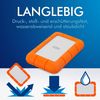 LaCie LA Robust External Hard Drive, Orange / Grey