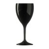 We Can Source It Ltd - Black Polycarbonate 11oz Reusable Wine Glasses - Virtually Unbreakable - Pack of 4