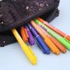 Large Rainbow Reversible Sequin Pencil Case School Glitter Make Up Bag Pouch (Black+Gold)