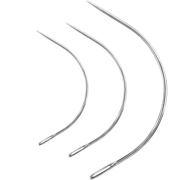 Bir Kraft 3 x Curved Needle Set 2" 3" 4" curved sewing needle repair kit *upholstery* sewing - Assorted Curved Sewing Needle