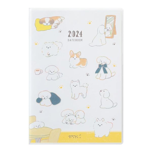 Midori Pocket Diary, 2024, B6, Weekly Dog Pattern, 22255006 (Begins January 2024)