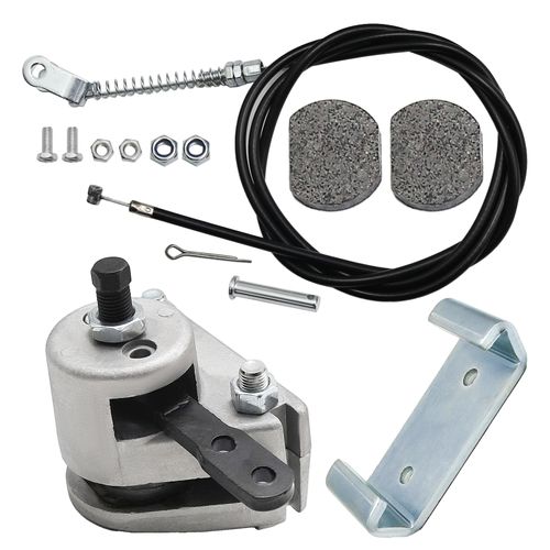 Vkinman Upgrade 56" Brake Cable Mechanical Brake Caliper and Bracket with Pads, Replacement for Predator 212cc 196cc 6.5Hp GX160