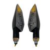 Alchemy Parts LED Orange Tip Motorcycle Indicators | Black | Waterproof | E-Marked - Pair