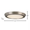 13 In. Brushed Nickel Selectable CCT Color Changing LED round Ceiling Flush Moun