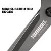 TOUGHBUILT TB-H4-70-10-LR 5" Open Handle Shears Spring Assisted Micro-Serrated
