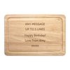 Personalised Custom Any Message Text Name Rectangular Wooden Chopping Cheese Board
