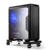 Computer Tower Stand, Adjustable Mobile CPU Stand with 4 Rolling Caster Wheels, PC Tower Stand Fits Most PC Under Desk-Black