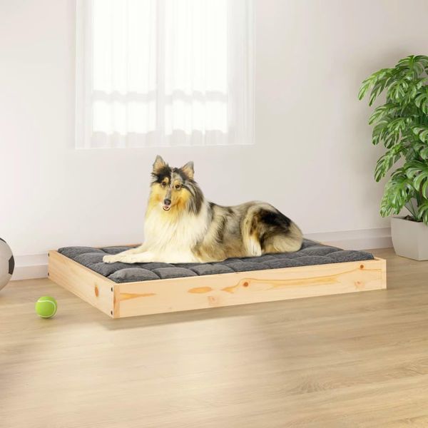 Solid Wood Pine Dog Bed 36x25 Durable Comfortable Pet Sleeping Mat