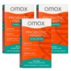 Omax3 Boxes Vegan Probiotic + Prebiotic Supplement Pills, 50 Billion CFU, 10 Clinically Studied Strains, Dairy-Free, Non-GMO, Blister Packed (90 Vege-Capsules)
