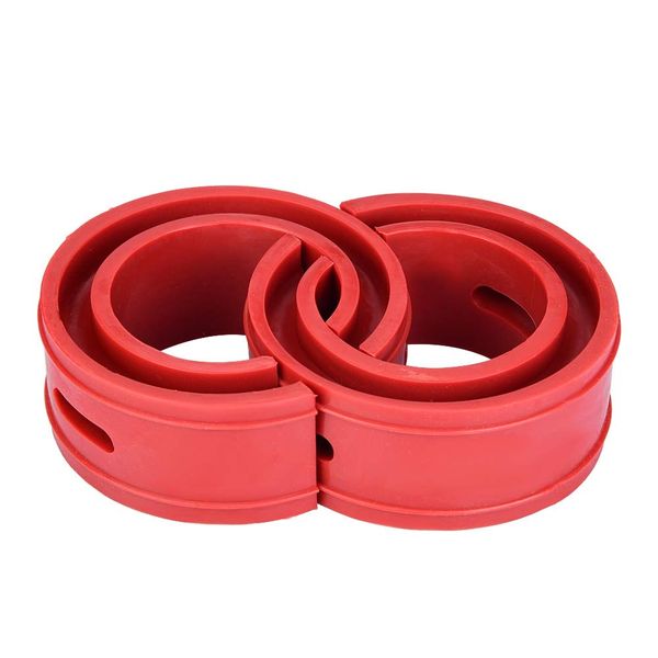 Miyinla Auto Power Stops Spring Bumper, Universal Car Shock Absorber Spring Buffer Cushion Bumper Red (D)