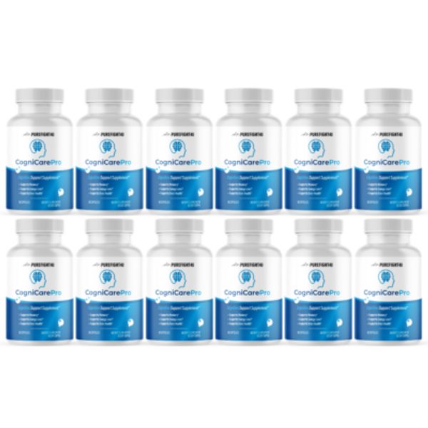 CogniCarePro Cognitive Support for Memory, Brain Health Capsules 12 Bottles